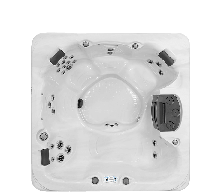 Clarity Balance 6 hot tub, top-down view of the seating and jets