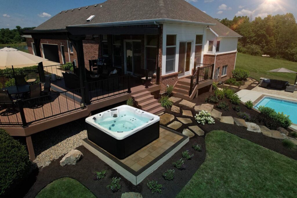 Clarity Balance 7 hot tub, aerial view