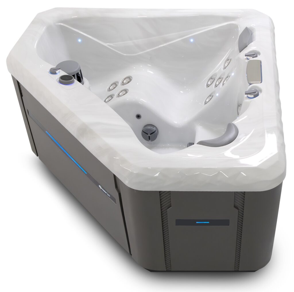 Twilight Series TS 240X hot tub, three-quarter view