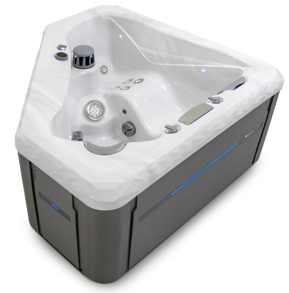 Twilight Series TS 240X hot tub, three-quarter view
