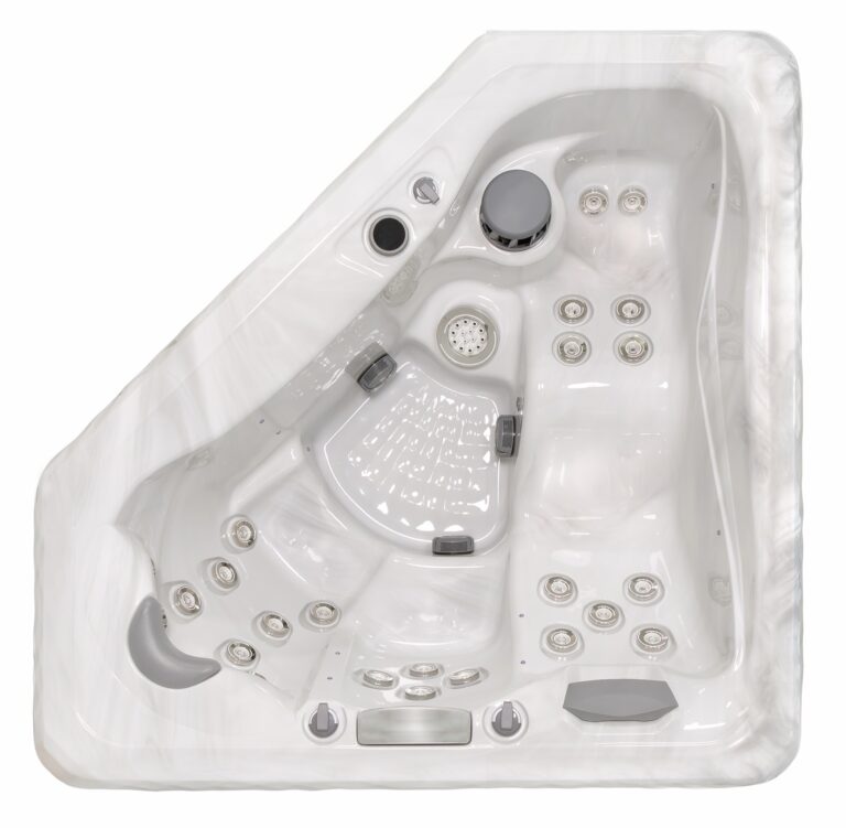Twilight Series TS 240X hot tub, top-down view of the seating and jets