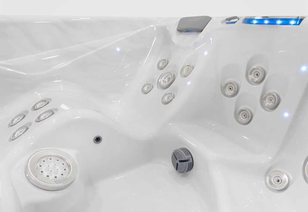 Twilight Series TS 6.2 hot tub, in a backyard setting