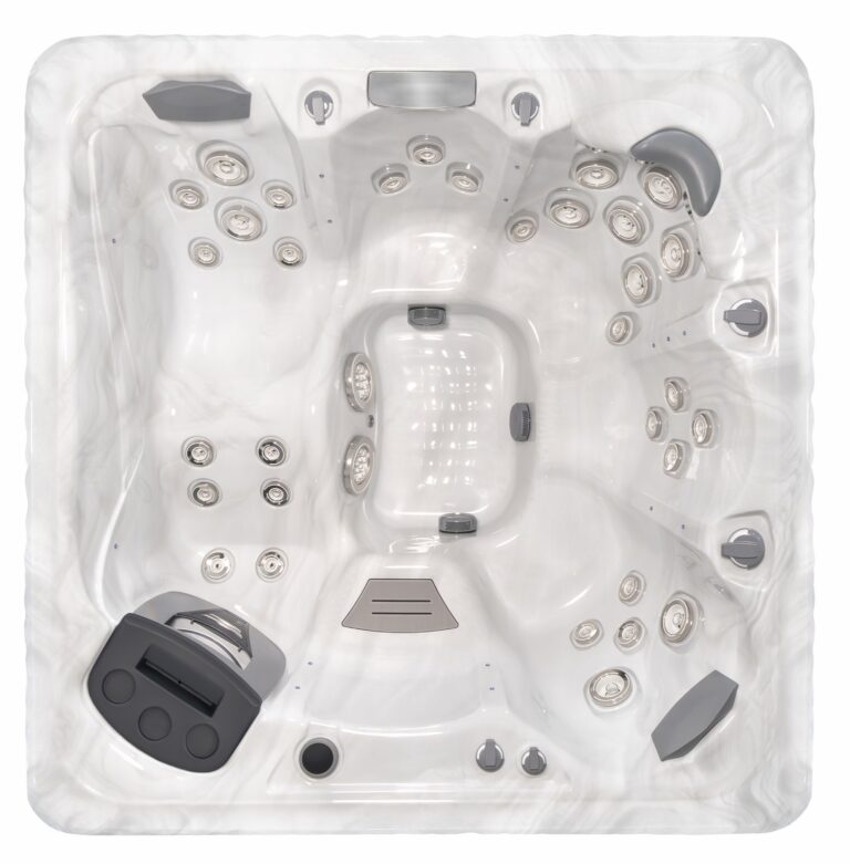 Twilight Series TS 7.2 hot tub, top-down view of the seating and jets
