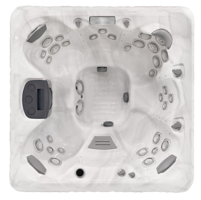 Twilight Series TS 7.25 hot tub, top-down view of the seating and jets