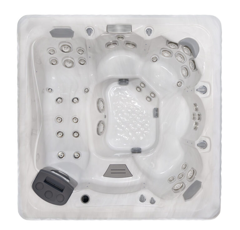 Twilight Series TS 8.2 hot tub, top-down view of the seating and jets