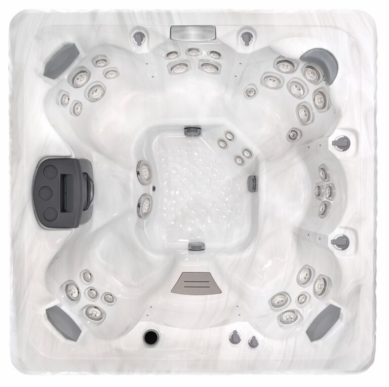 Twilight Series TS 8.25 hot tub, top-down view of the seating and jets